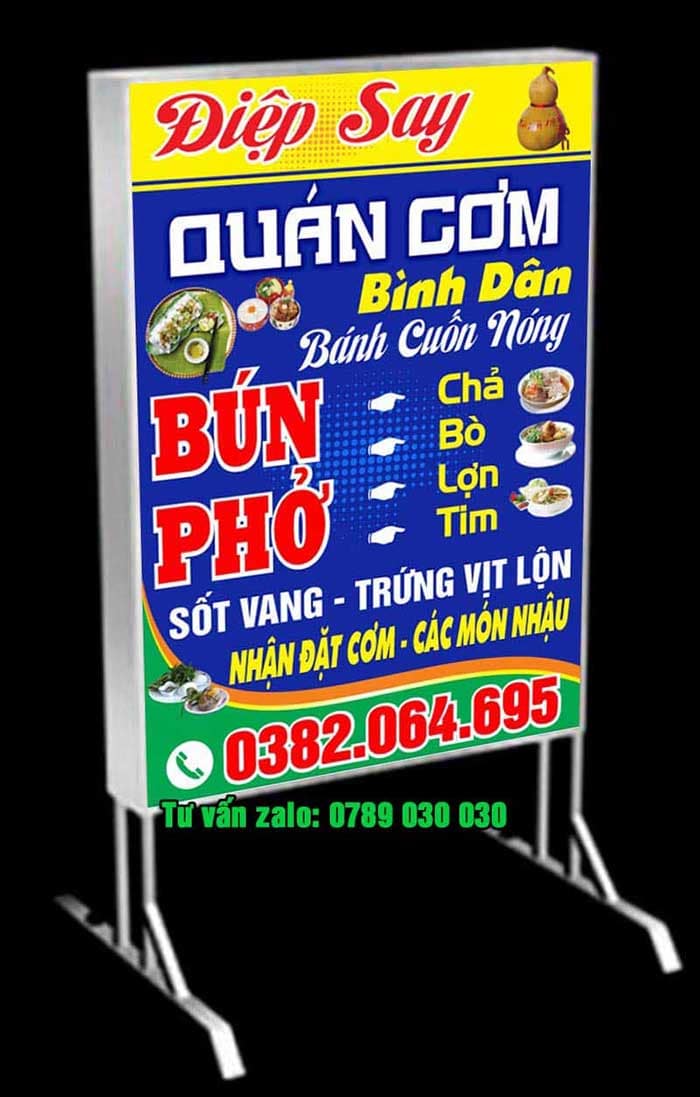 Biển hộp đèn quán cơm