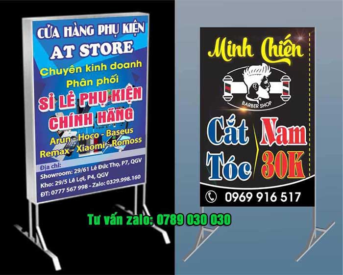 biển hộp đền cắt tóc