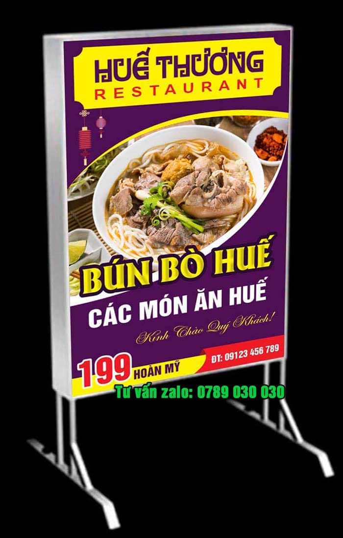 biển hộp đèn bún bò huế