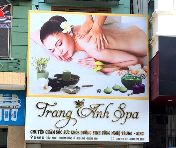 Mẫu biển quảng cáo Spa đẹp giá rẻ Ninh Bình