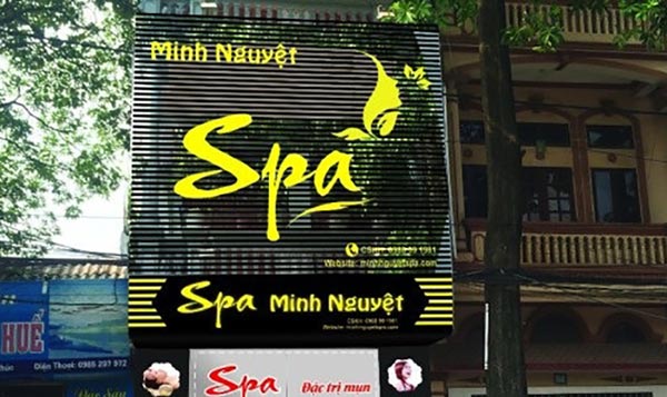 Mẫu biển quảng cáo Spa đẹp giá rẻ Ninh Bình
