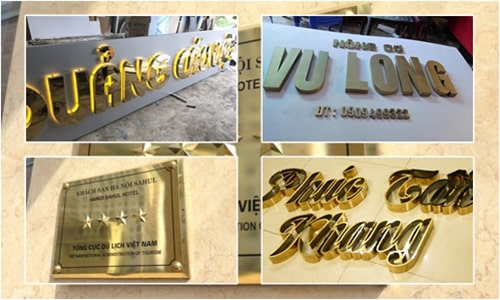 Biển quảng cáo đồng, inox ninh bình